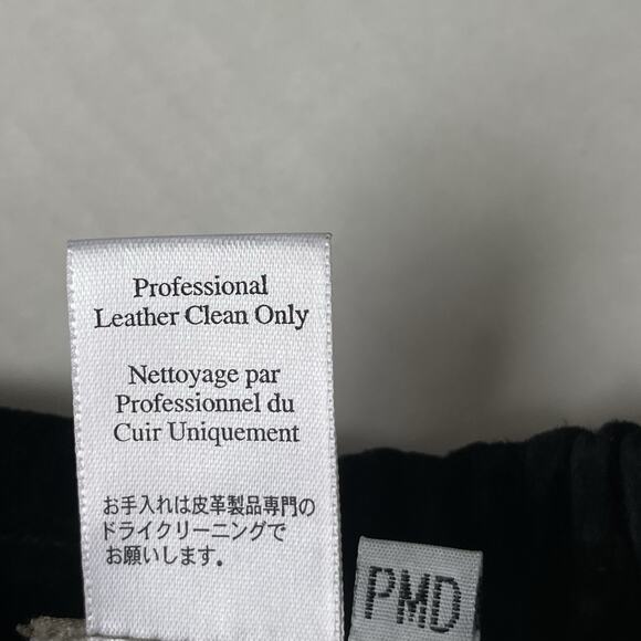 Vtg Coldwater Creek Suede Skirt PM Black Minimalist Midi Lined Genuine Leather - Picture 6 of 9